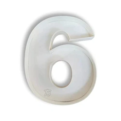 Image of diy decorative wooden Fillable number box 6, Numbers Shape 0 9