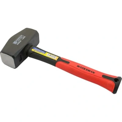 Image of 4LB STONING Hammer FGB Handle Short Comfort Grip FIBREGLASS Rubber Shaft