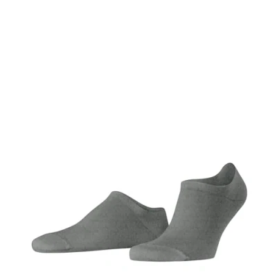 Image of FALKE Men&#039;s Family M In Cotton No Show Plain 1 Pair Liner Socks, Grey Light Melange 3390, 8.5 11