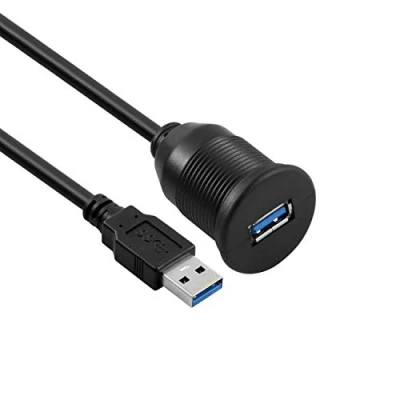 Image of Baolongking USB Panel Flush Mount Cable 3.0 Extension Dash Cable, For Car, Boat, Motorcycle 1m