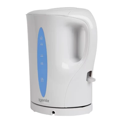 Image of Igenix IG7270 Cordless Electric Jug Kettle, Easy Open Lid and Removable, Washable Filter for Cleaning, 2200 Watt, 1.7 Litre, Safety Locking Lid, White