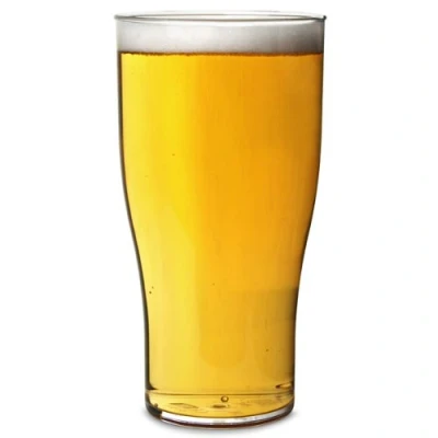 Image of Econ Polystyrene Tulip Pint Tumblers CE 20oz / 568ml Set of 4 Reusable Plastic Glasses
