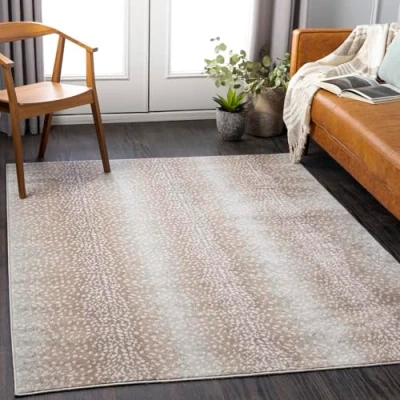 Image of Livabliss Sao Paulo Abstract Rug Area Rugs Living Room 200x274 cm, Dining Room, Lounge, Kitchen, Bedroom Modern Marble Rug, Soft Luxurious Easy Care Medium Pile Large Tan, Ivory and Grey