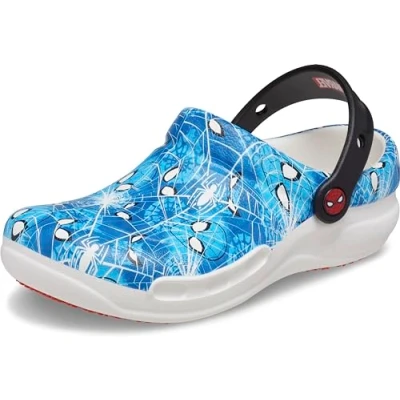 Image of Crocs Unisex Bistro Graphic Clog Clog, Spider Man White, 10 UK Men/ 11 Women