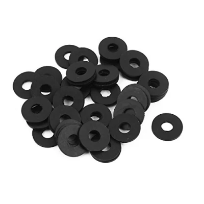 Image of Sourcingmap Rubber Flat Washers 16mm OD 6mm ID 1.5mm Thickness for Faucet Pipe Water Hose, Pack of 50
