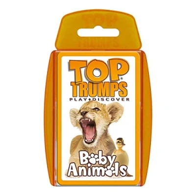 Image of Top Trumps baby Animals Classics Card Game, Discover some interesting facts in this educational packed game including the weight of a gorilla, 2 plus players makes great gift for ages 6