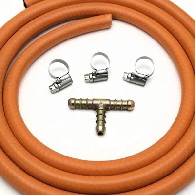 Image of Other 3 WAY T CONNECTOR SPLITTER KIT WITH 2mt 8mm I/D GAS HOSE &amp; CLIPS
