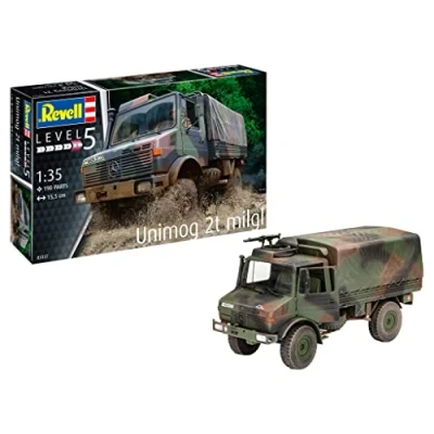Image of Revell 03337 Unimog 2T milgl 1:35 Scale Unbuilt/Unpainted Plastic Model Kit