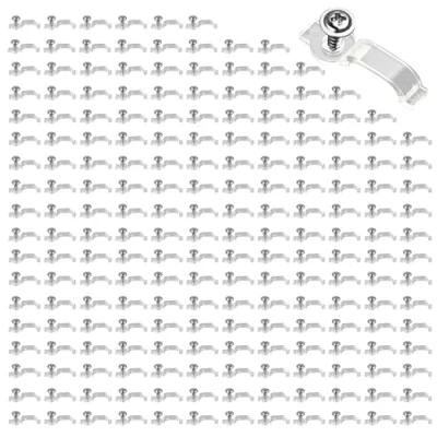 Image of UILYNIU 200 Sets Transparent Cable Clips LED Fastener Clip, Strip Holder Fastener, Light Clips, Strips, Fixing (Transparent)