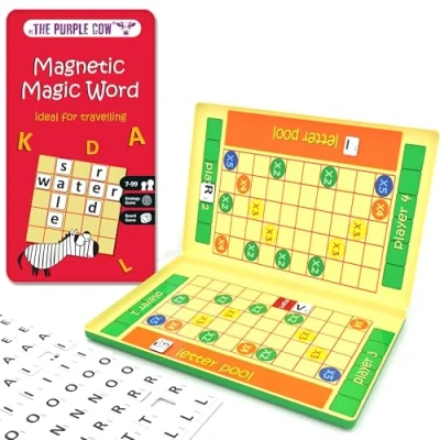 Image of The Purple Cow 332331 Magic Word Magnetic Travel Game