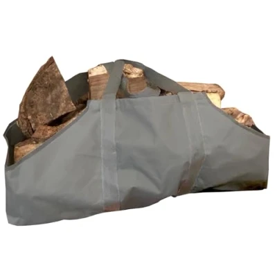 Image of Selections Canvas Log Carrier Firewood Bag Tote Wood Waterproof Double Handled