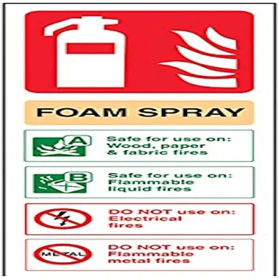 Image of V Safety Foam Spray Id Not Electrical Safe Sign 100mm x 280mm 1mm Rigid Plastic