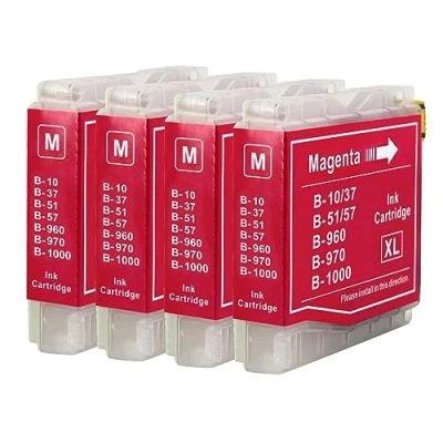 Image of Go Inks 4 Magenta Ink Cartridges to replace Brother LC970M &amp; LC1000M Compatible/non OEM for DCP, MFC FAX Printers