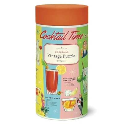 Image of Cavallini 1000 Piece Puzzle, Vintage Cocktails (PZL/BAR)
