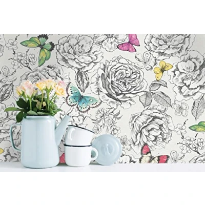 Image of Holden Decor 98830 Paper Collection Enchanted Garden Wallpaper 10.05 x 0.53 m