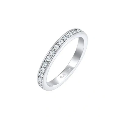 Image of Elli Ring Ladies Band Memoire with crystals in 925 sterling silver