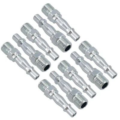 Image of Air Line Hose Fitting Connector Male Quick Release 1/4 inch Thread 10pk