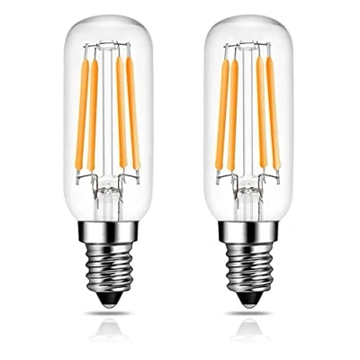 Image of EKSAVE E14 4W LED Cooker Hood Bulb 40W Incandescent Replacement Warm White 2700K T25 Tubular Filament Appliance Lamp for Fridge Freezer/Microwave/Cooker (2 Pack)