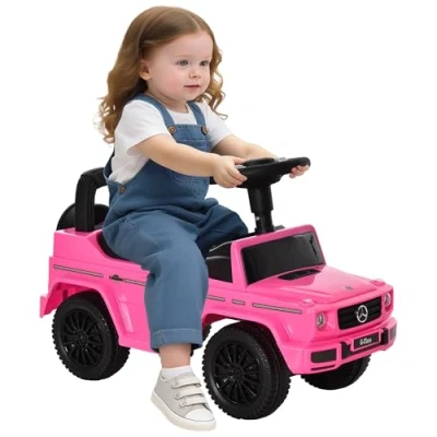 Image of HOMCOM 3 in 1 Kids Ride On Car G350 Licensed Foot To Floor Slider Toddler Push Along NO POWER Pink 12 36 months