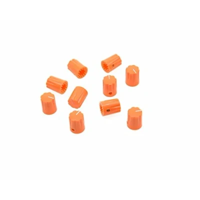 Image of Dopro 10pcs Orange Guitar Scalloped Edge Amplifier Knob Cylinder Effect Pedal Knobs