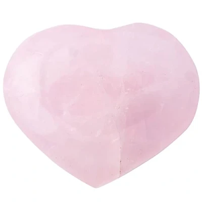 Image of Earth Story Rose Quartz Heart (25x30mm) Polished Healing Crystal for Love, Compassion &amp; Emotional