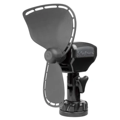 Image of SEEKR Ultimate, 747DCBCS, Direct Wire 12V Compact Grill less, Easy to Clean, 2 Speed Cabin Fan, 150/200 CFM 5.25&quot; x 2.5&quot; 8.0&quot;, Black