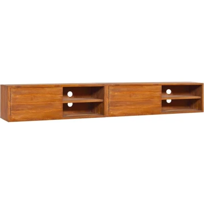 Image of vidaXL Wall mounted TV Cabinet 180x30x30 cm Solid Teak Wood