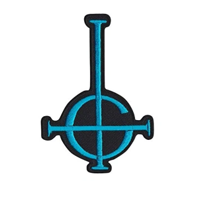 Image of Ghost Blue Heavy Metal Band Patch Badge Embroidered Iron on Applique Souvenir Accessory