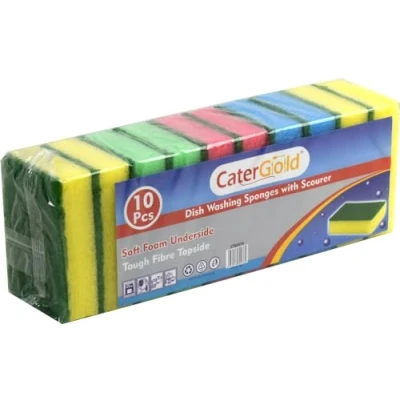 Image of Cleaning Absorbant Foam Sponge Scourers 10PK