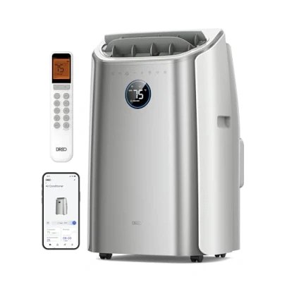 Image of Dreo Portable Air Conditioners, AC Unit for Bedroom with Drainage free Cooling, 46dB Quiet, APP/Voice/Remote, 24h Timer Fan &amp; Dehumidifier, Smart Conditioner Room Indoors