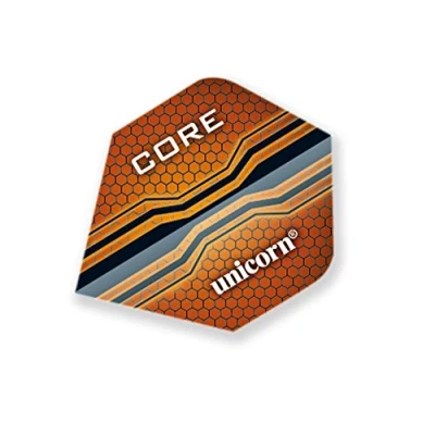 Image of Unicorn Core Dart Flights Hexagons Orange Design Standard Plus Shape Durable 75 Micron Polyester PET