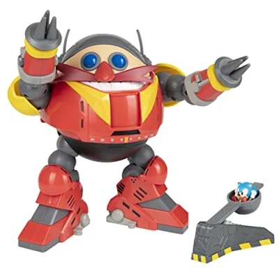 Image of Sonic The Hedgehog Jakks Pacific Giant Eggman Robot Battle Set CS (Net),Red,grey and Yellow