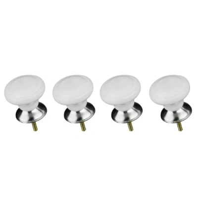 Image of Premier Housewares 2490011 Classic Design Drawer Knobs Set of 4, White