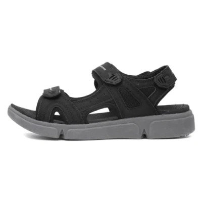 Image of Hush Puppies Castro Sandal Mens Black Mixed Material Size UK 6