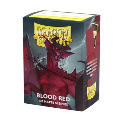 Image of Arcane Tinmen Dragon Shield Sleeves Matte: Blood Red 100CT MTG Card are Smooth &amp; Tough Compatible with Pokemon Magic The Gathering (AT 11050)