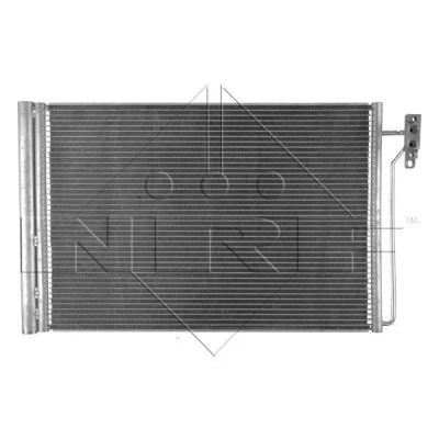 Image of JRW000020 Condenser NRF EASY FIT 350224 with dryer, seal ring 15,4mm 13,7mm Aluminium 605mm LAND ROVER: Range Rover 3
