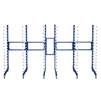 Image of Combi Spray Drying Rack Trolley x 3 &amp; 2 Way Connector Joining Kit Paint Shop Dry Storage 4 Heavy Duty 360 Degree Castors Mobile 15 Layers Per 25kg Layer 375kg Capacity Adjustable Width