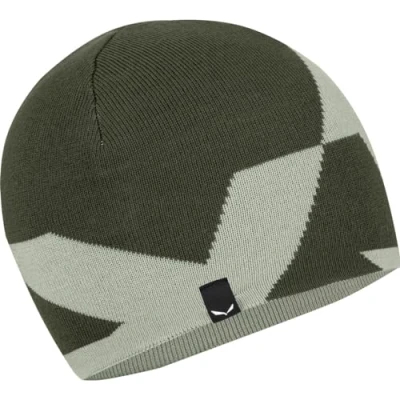 Image of Salewa Pure Reversible Merino Beanie, Dark Olive/0910, Unisex