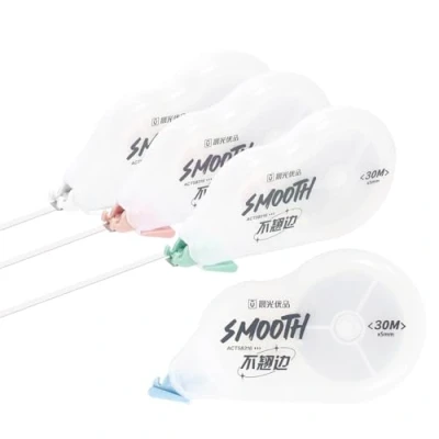 Image of M&amp;G 4 Pack 98 Ft White Out Tape, Correction Tape Tear Resistant Whiteout Easy to Use Instant Bulk Cute Transparent Dispenser for Classroom Office Home,