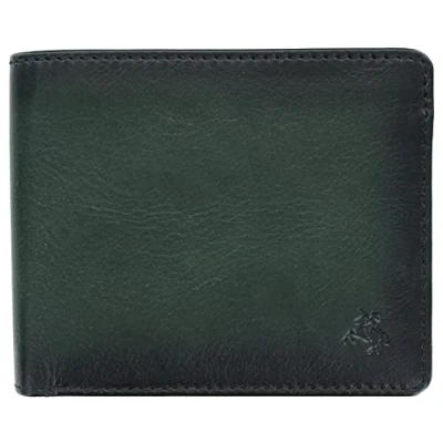 Image of VISCONTI Atelier Collection Arthur Leather Wallet with RFID and Tap Go AT60 Burnished Green