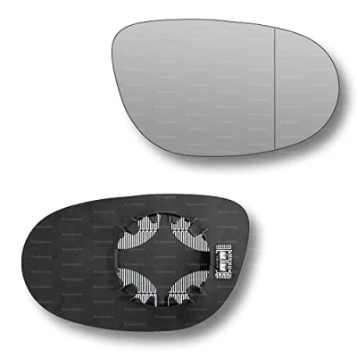 Image of Less4spares Replacement Wing Mirror Glass Right Compatible with Chrysler Delta 2011 2014 CLIP ON Driver Off side Heated Blind Spot