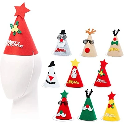 Image of THE TWIDDLERS 15 Christmas Hats for Parties, Crackers, Novelty Xmas Hat Festive Photo Props Assorted Designs Kids &amp; Adults Funny