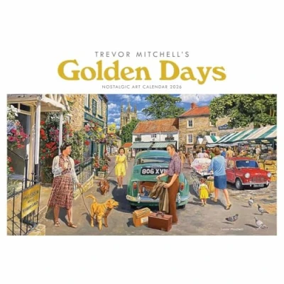 Image of Carousel Worldwide, Golden Days Trevor Mitchell 2026 A4 Wall Calendar