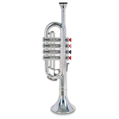 Image of Bontempi 32 3831 4 Notes Silver Trumpet, 37 cm, Multi Color, 38 cm