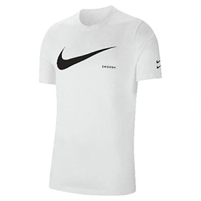 Image of Nike NSW Swoosh HBR Ss Tee T Shirt White/(Black), M