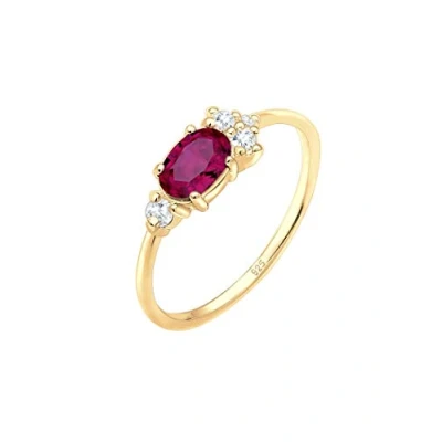 Image of Elli Women&#039;s Gold Solitaire Engagement Ring O 0604530418_54