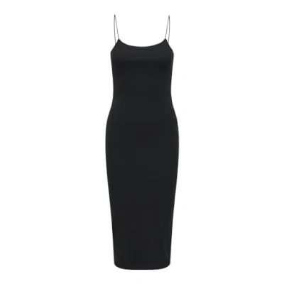 Image of ONLY Women&#039;s Onlsille S/L Midi Dress JRS, Black, S