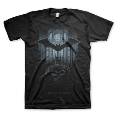 Image of BATMAN Officially Licensed I Am The Shadows Mens T Shirt (Black), Small