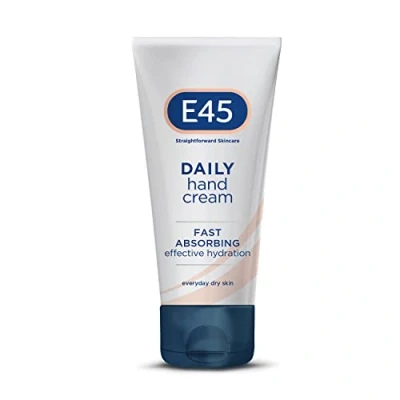 Image of E45 Daily Hand Cream 50 ml for Very Dry Hands Moisturiser Skin and Sensitive Non Greasy Repair Soft Supple Fast Absorption Formula