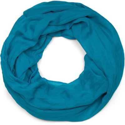 Image of styleBREAKER lighter solid color loop tube scarf, silky, Unisex 01016076, Colour:Turquoise